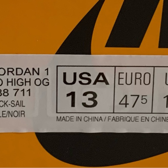 Nike ❌SOLD🎁Air Jordan 1 Retro OG High Taxi Mens 13 NEW - Picture 9 of 9